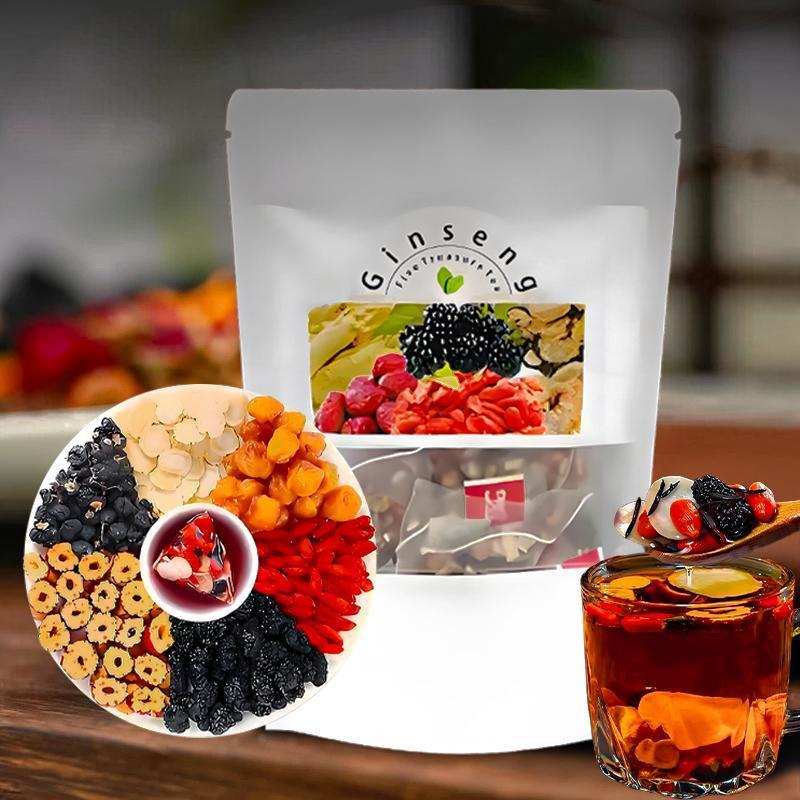 Herbal And Wellness - Té de Ginseng Cinco Tesoros, Impulso