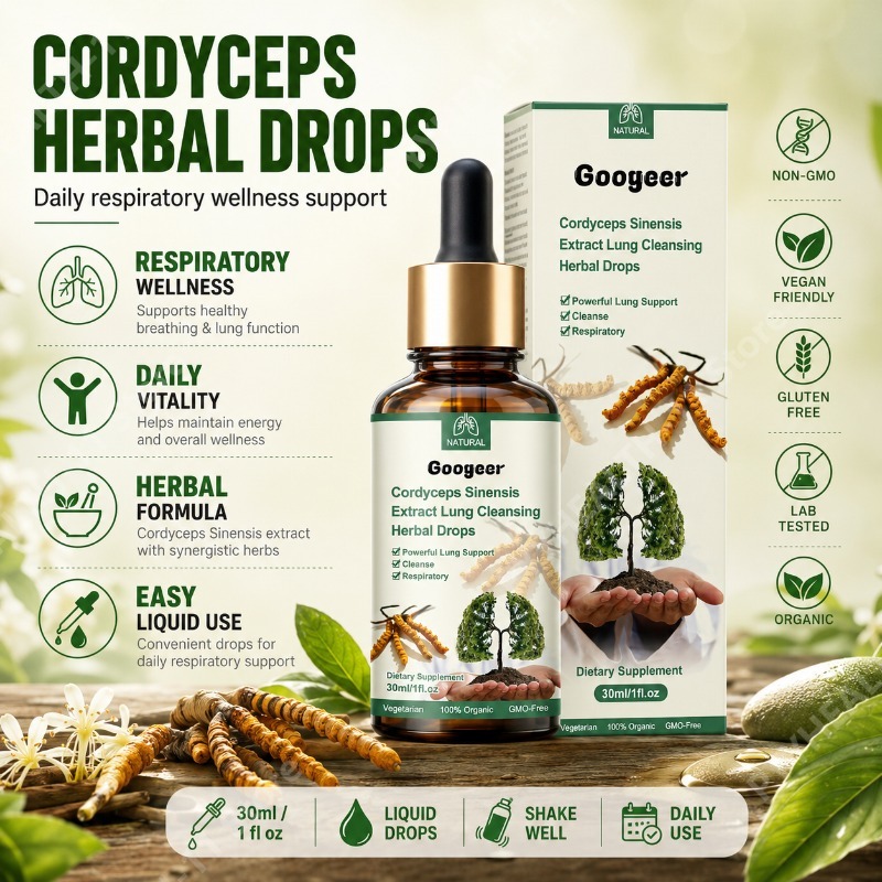 Herbal Wellness Water - Extracto de Cordyceps Sinensis en Gotas,