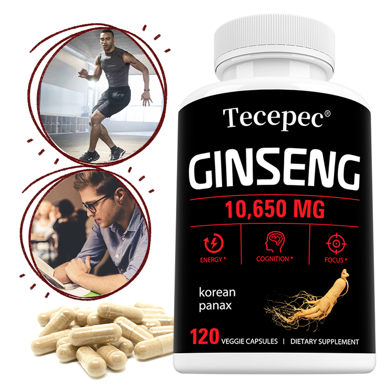 Herbal Wellness Water - Cápsulas de Ginseng Rojo Coreano 1065mg,