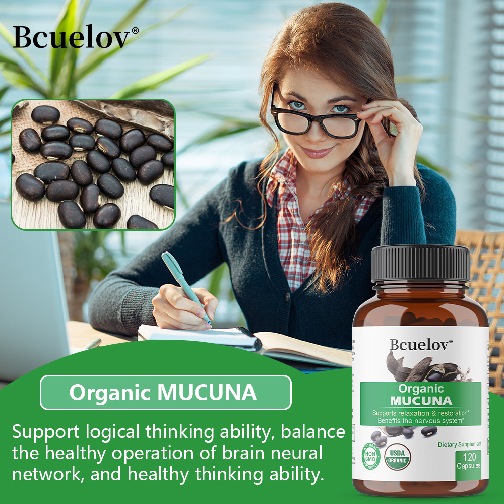 Cápsulas de Mucuna orgánica -  - Herbal Wellness Water reseña y precio