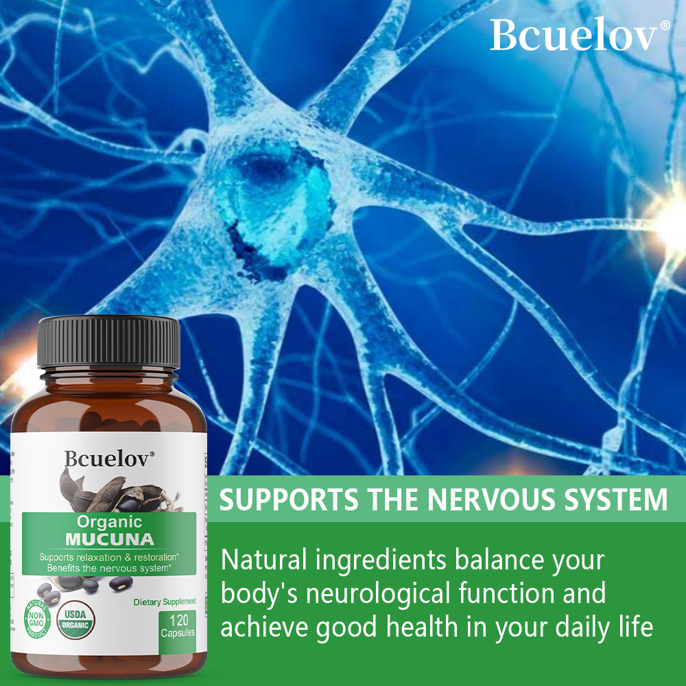 Cápsulas de Mucuna orgánica -  - Herbal Wellness Water reseña y precio