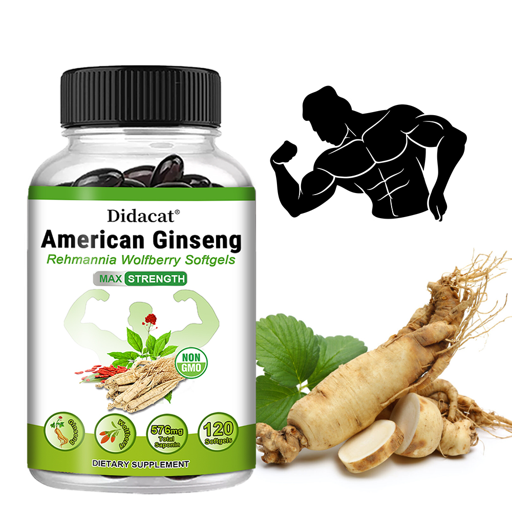 Cápsulas de Ginseng Americano, - Herbal Wellness Water reseña y precio