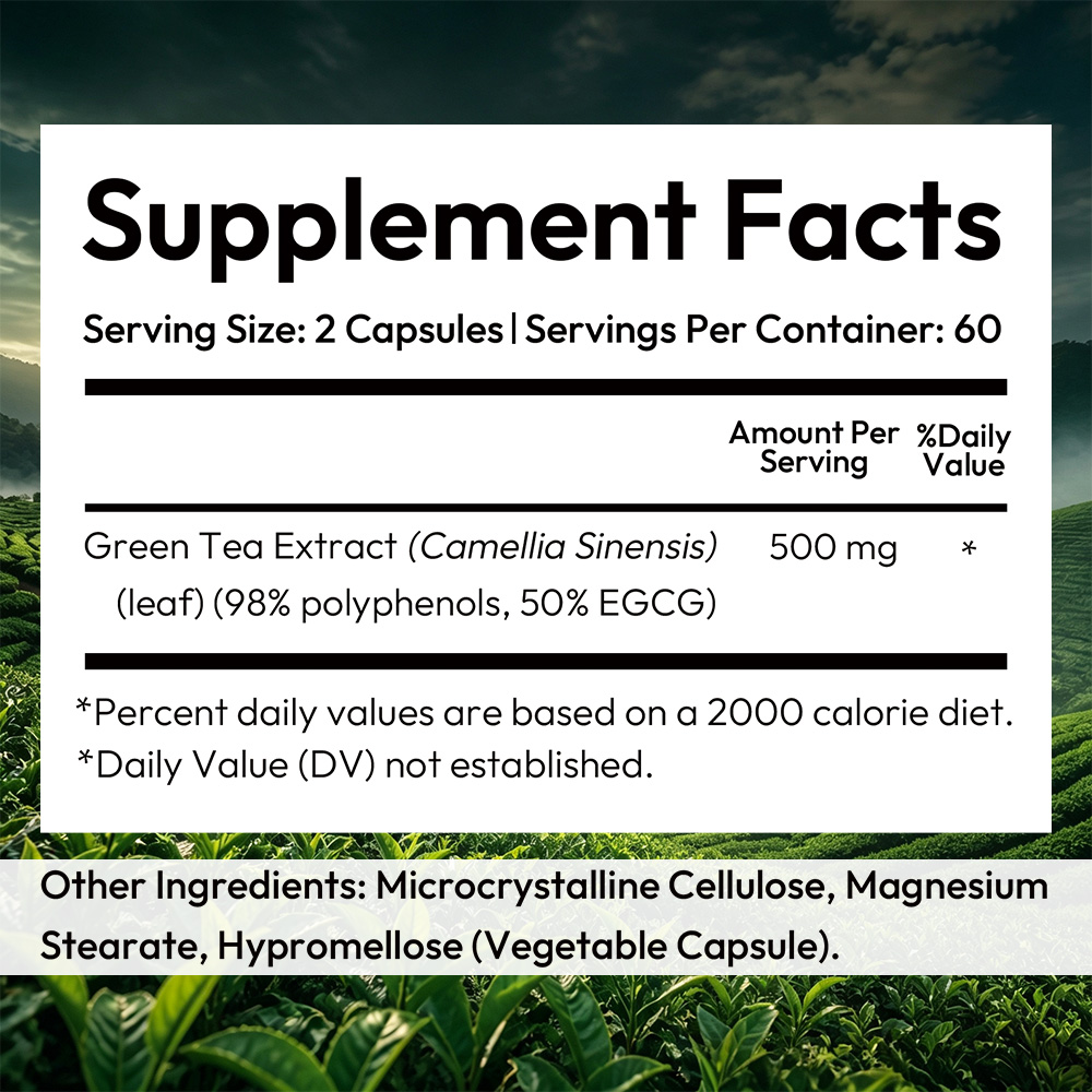 Extracto de Té Verde - EGCG 50 - Herbal Wellness Water reseña y precio